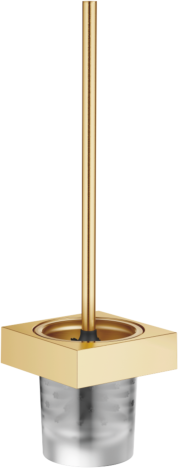 Dornbracht WC-Bürstengarnitur 83900780-28 Wandmodell, Glas aus Kristallglas, matt, messing gebürstet