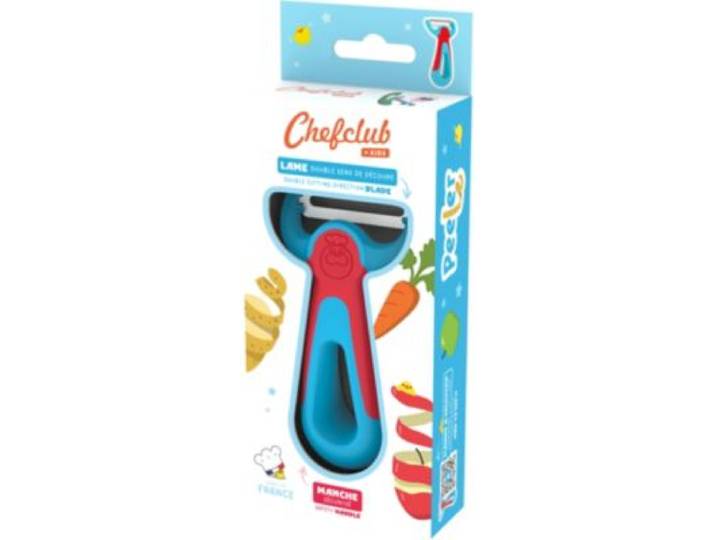Chefclub - Couteau Éplucheur Kids Bleu Et Rouge
