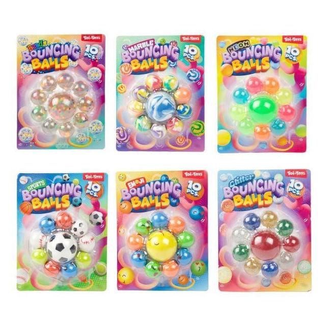 Toi-Toys Lustige Hüpfbälle, 10 Stück. (42522Z)