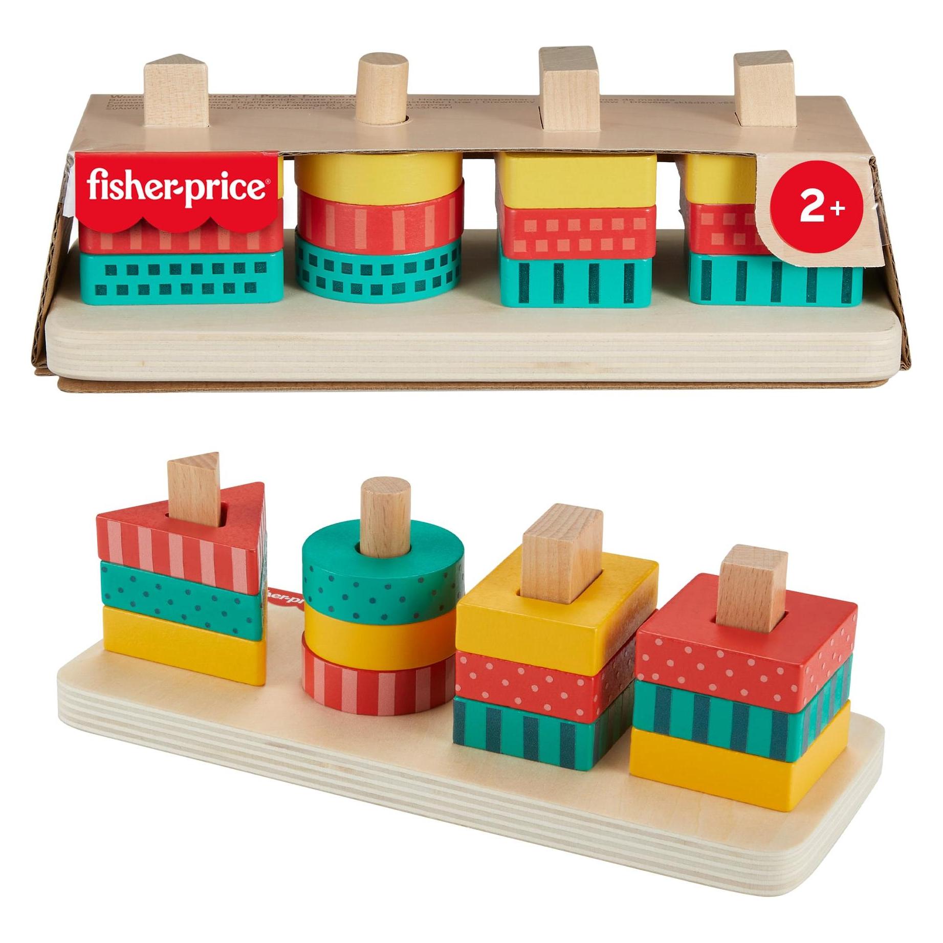Fisher-Price Buntes Holz-Stapelspielset (HXV05)