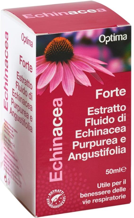 OPTIMA NATURALS Srl Echinacea Estratto Fluido Forte 50 ml per il Benessere delle Vie Respiratorie