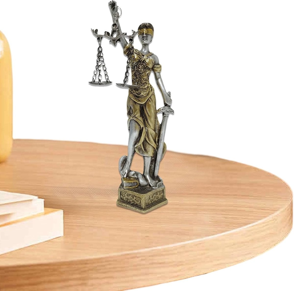 Gerechtigheid Beeld Rechtvaardigheid Engel Decoratie Antiek Brons