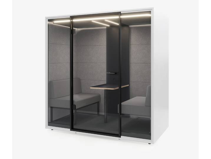 Meetingbox Quattro Weiß Anthrazit Hellgrau Hellgrau Standard Schwarz