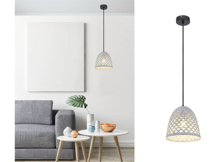 Globo Lighting Hängeleuchte Metall schwarz, 1x E27