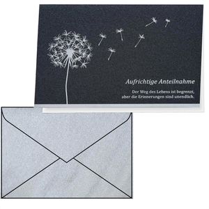 bsb Trauerkarten 811512-2, mit Spruch, 115 x 170mm, Klappkarte mit Umschlag