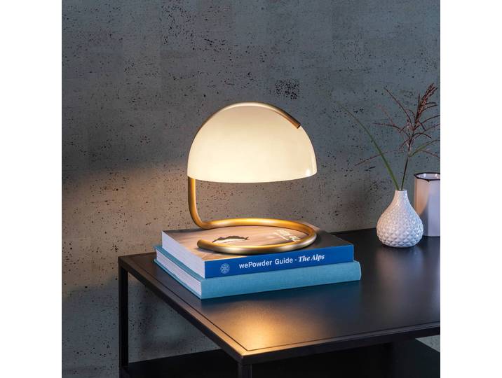 Lucide Fensterbank Tischlampe Cato, weiß / opal, für Wohn- / Esszimmer, Glas, Vintage