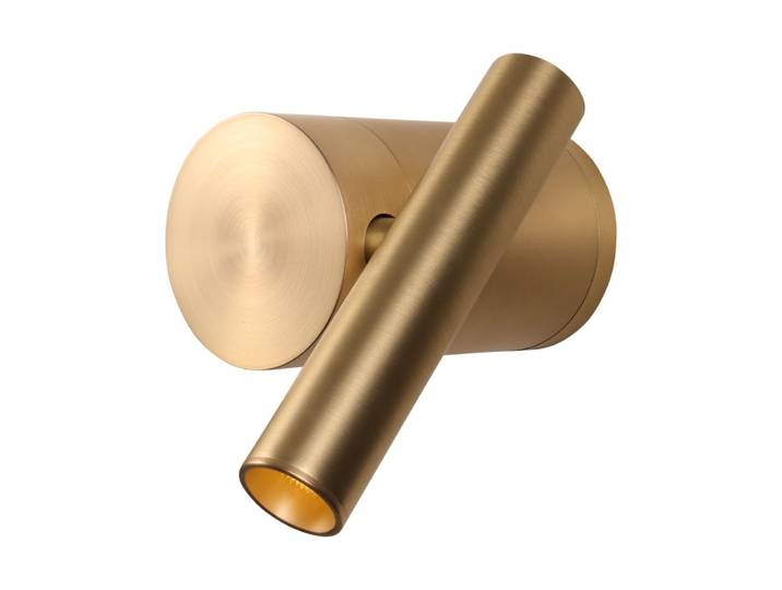 Applique murale en métal doré, led intégrée, hauteur 12 cm