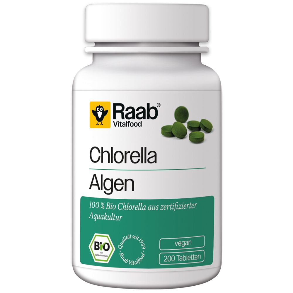 Raab Vitalfood Chlorella Bio Tabletten 200 St Compretten
