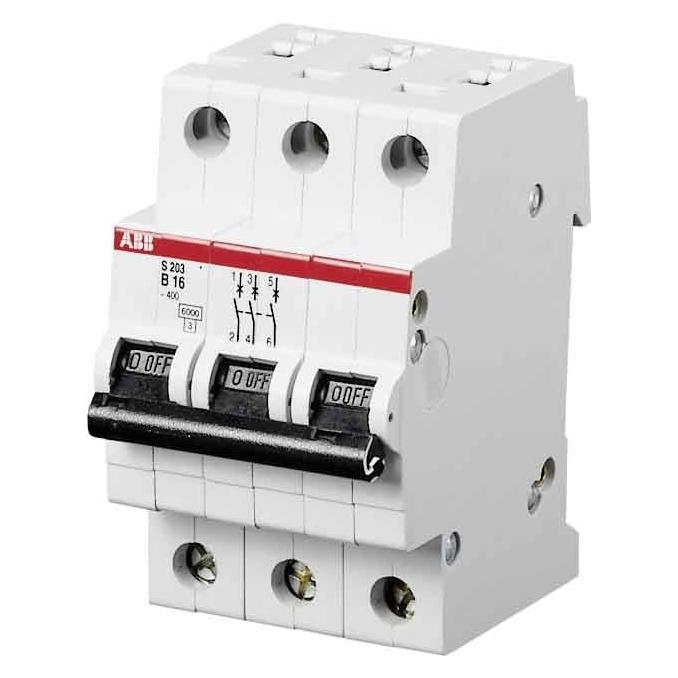 ABB S203M-C8 Sicherungsautomat 8A 3-polig 10kA C-Charakter (2CDS273001R0084)