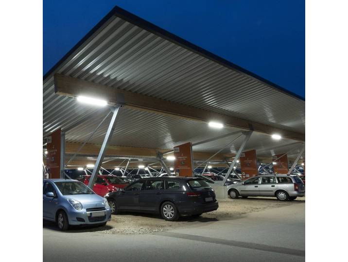 STEINEL RS Pro 5100 EM SC Anbauleuchte Notlicht Notlicht, dimmbar, alu / grau / zink, für Flurbereich, Kunststoff