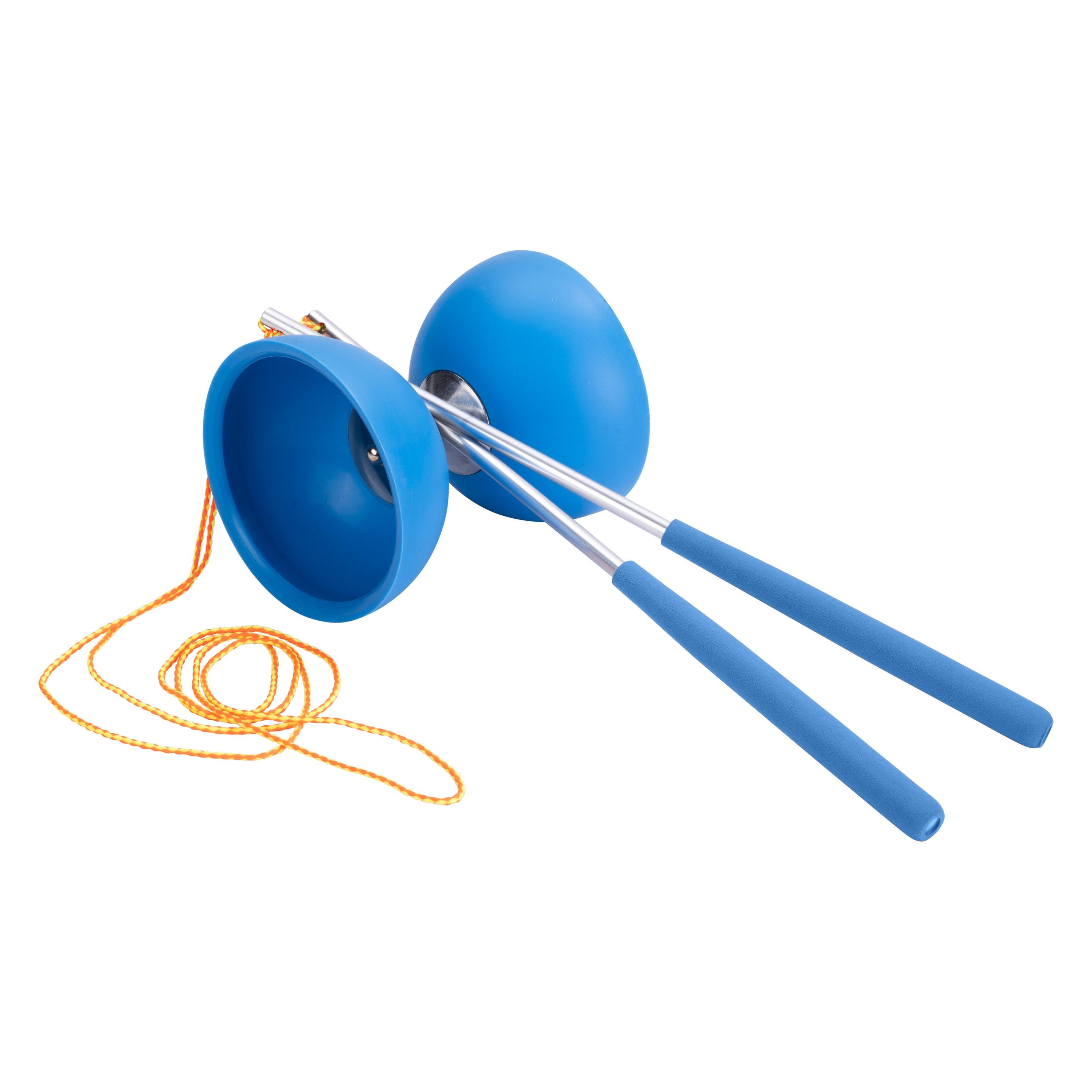 Engelhart Gummi-Diabolo mit Metallstäben - Blau (757008)
