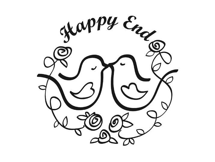 Rayher Stempel Happy End ⌀ 3 cm