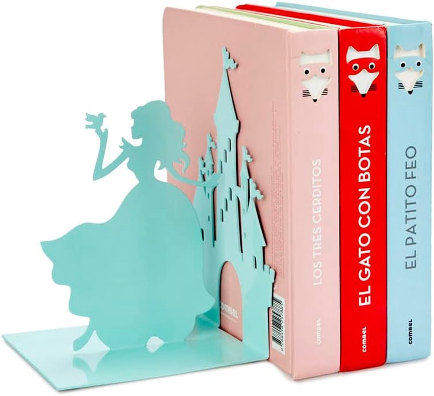 Balvi Boekensteun Sprookje Assepoester - Metaal, Turquoise