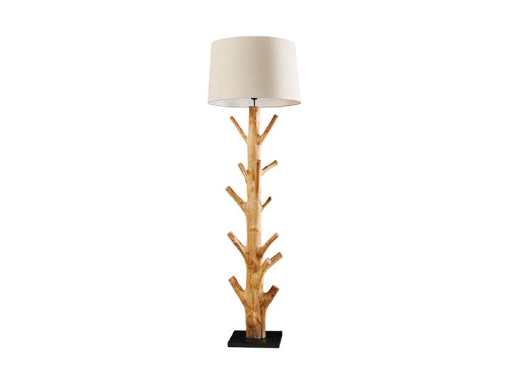 Handgefertigte Design Stehlampe „Tree Nature“ Leinen Invicta Interiors