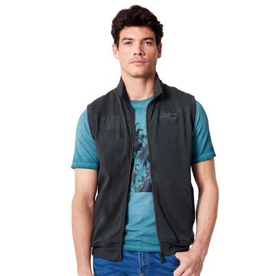 Sweatweste CASAMODA "CASAMODA Sweatweste uni", Herren, Gr. L, blau (dunkelblau), 100% Baumwolle, Westen