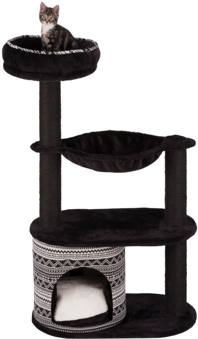 TRIXIE Kratzbaum Giada, 112 cm, schwarz / weiß