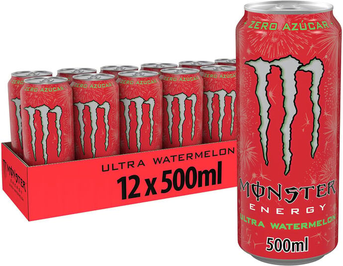Monster Cable Ultra Watermelon 12 Uds 500 ml Melancia