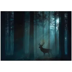 FOTOTAPETE Wald Reh Grün 150x105 cm