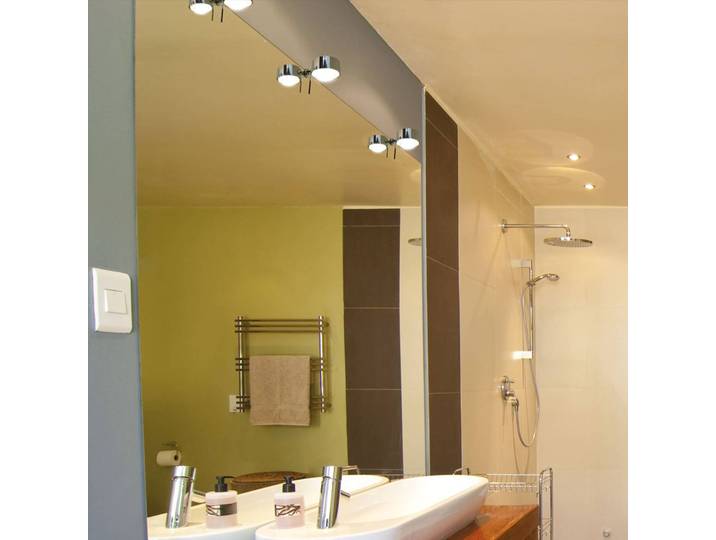 Top Light Wandleuchte Puk, dimmbar, chrom / silber, für Flurbereich, Metall, Modern