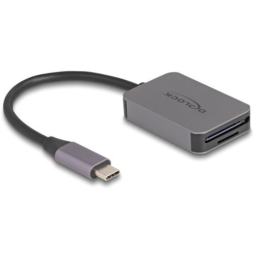 Delock USB Type-C Card Reader im Aluminium Gehäuse für SD oder Micro SD Speicherkarten