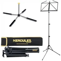 Hercules FLÖTENSTÄNDER HCDS-460B + NOTENSTÄNDER HCBS-030BB, Notenständer, Schwarz