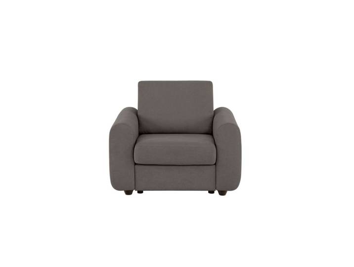 Fauteuil manchettes Kara NICARAGUA tissu enjoy marron