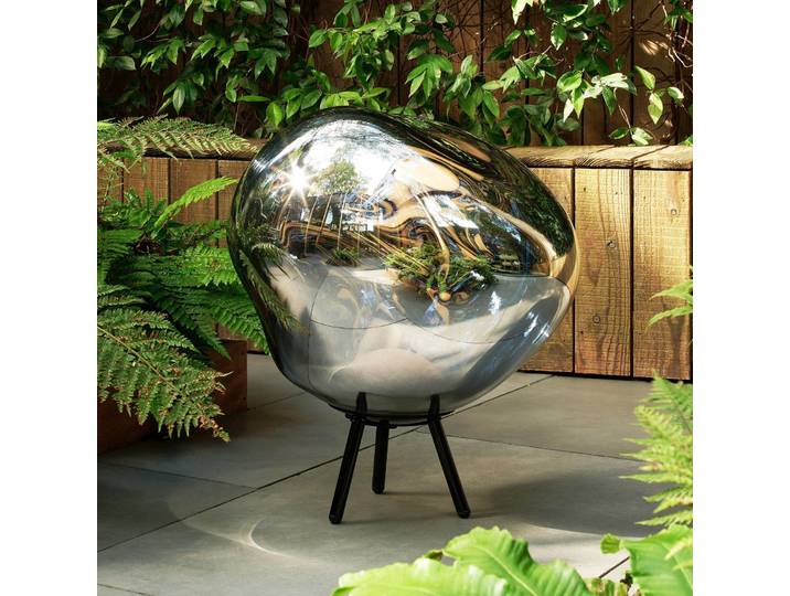 Melt Portable Stehleuchte Silver Black - Tom Dixon - Wohnzimmer - Design - Kunststoff - Dreibein