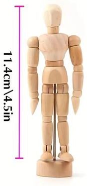 Uplift Treasures Wooden Artist Mannequin Figure 11.4cm Wooden Man