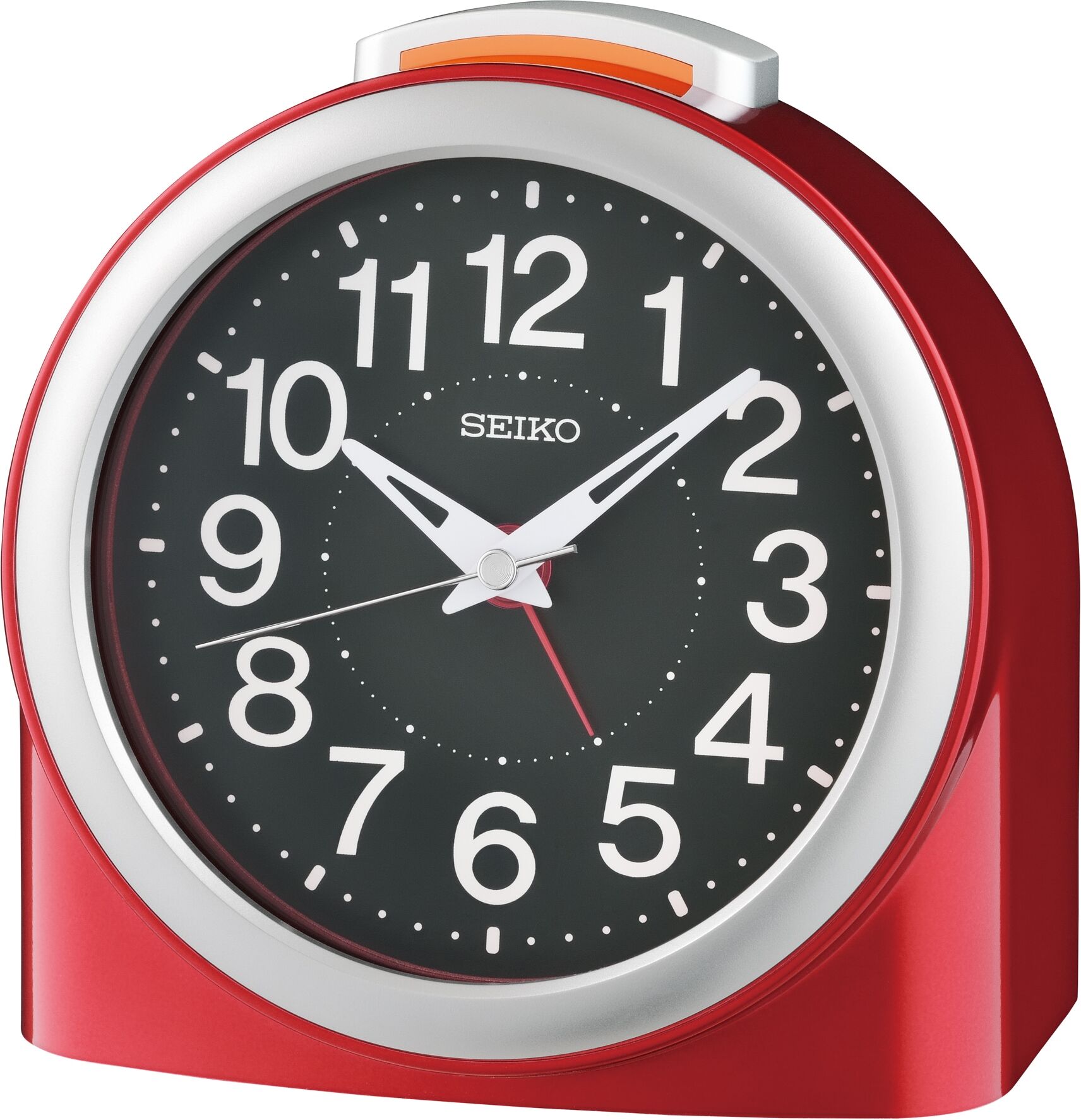 Quarzwecker SEIKO, rot, Wecker, Wecker, Beleuchtung, Schlafzimmer, durchlaufende Sekunde, Piepalarm