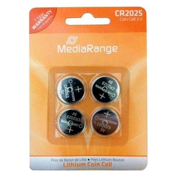 MediaRange BATTERY LITHIUM CR2025 3V/4PCS MRBAT131 (4 Stk., CR2025) (MRBAT131)