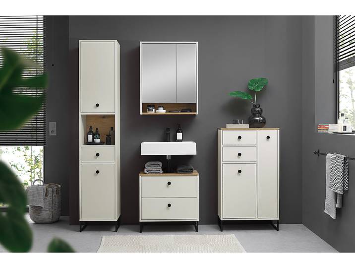 Meuble sous-vasque 60 x 60 x 35cm Beige