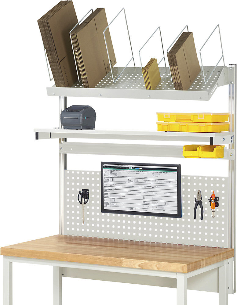 System-Aufbau-Komplettset 3, für Werkbank, Breite 1250 mm RAU