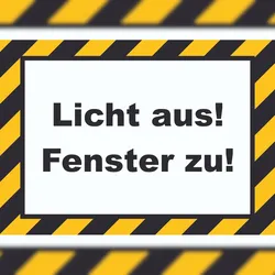 HB-Druck Licht aus Fenster zu Schild A3 Rückseite selbstklebend