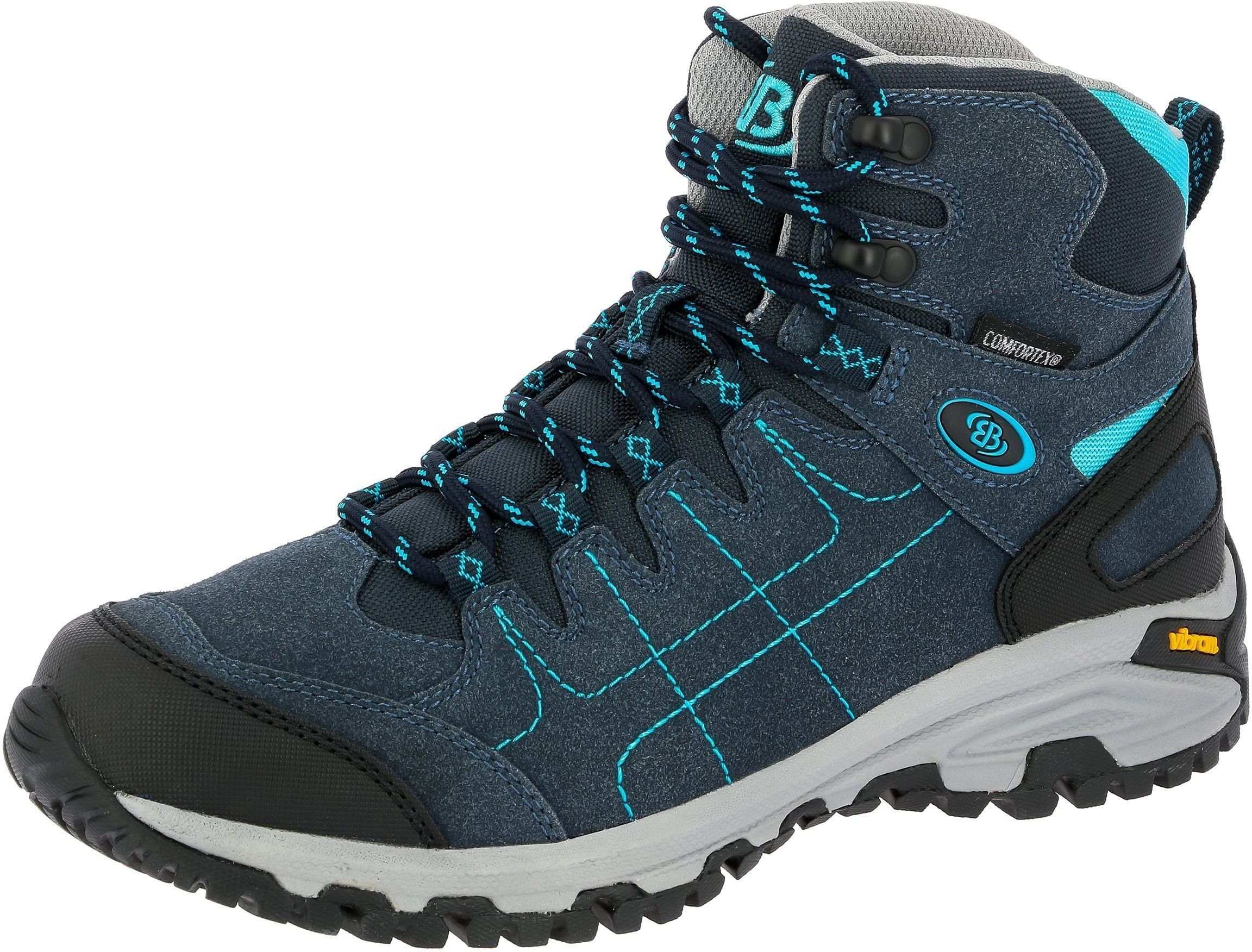 Outdoorschuh BRÜTTING "Outdoorschuh Mount Shasta High", Damen, Gr. 37, blau, Synthetik, Schuhe Outdoorschuh blau 37