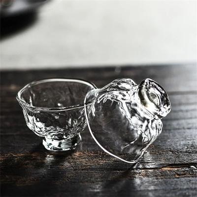 Uplift Essentials Japanese Hammer Pattern Glass Tea Cup Set 60ml Kung Fu Tea Accessories Japanese Hammer Pattern Glass Tea Cup Set 60ml Kung Fu Tea Accessories