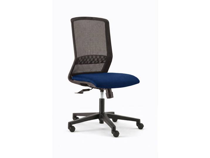 Siège de bureau Tekna Maille Noir Tissu Bleu Hauteur réglable - Dossier Roulettes
