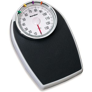 Karcher Personenwaage WAP 820 Libro, schwarz / weiß, analoge Anzeige, mechanisch, mit Tara-Funktion, bis 136 kg