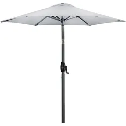 Derby by Doppler Sonnenschirm / Mittelmastschirm "Basic Lift Neo 180",hellgrau,Ø 180 cm