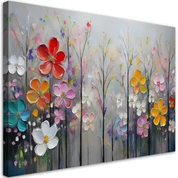 WANDBILD blumen bäume bunte natur