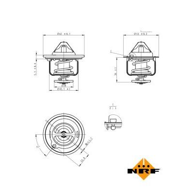 NRF Thermostat, Kühlmittel 725143 für HONDA
