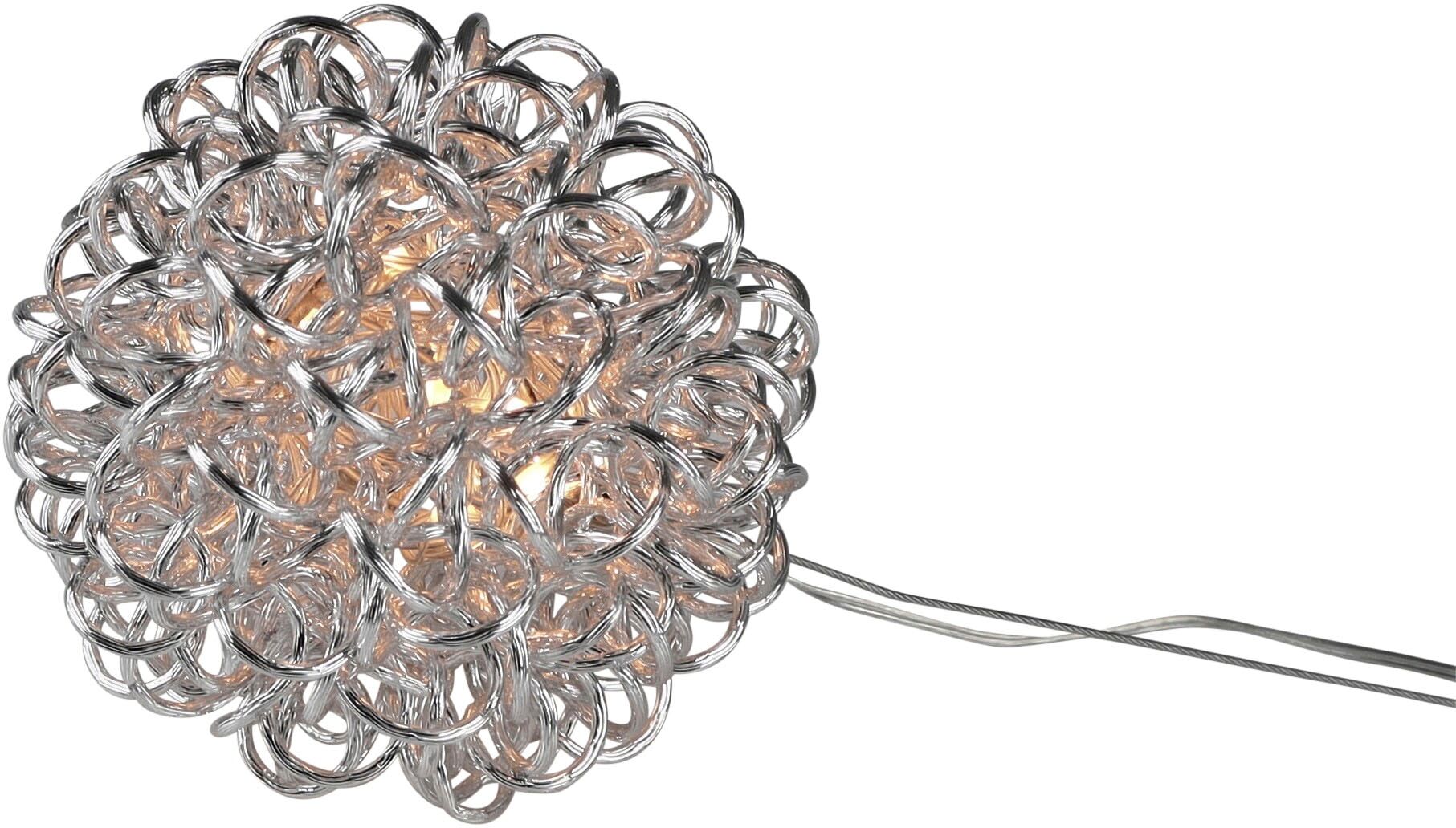 LED Dekolicht AM DESIGN "Kugelleuchte, Weihnachtsdeko aussen, LED Kugel", silber (silberfarben), Ø:10cm, Leuchten, Dekokugel, Weihnachtsbeleuchtung