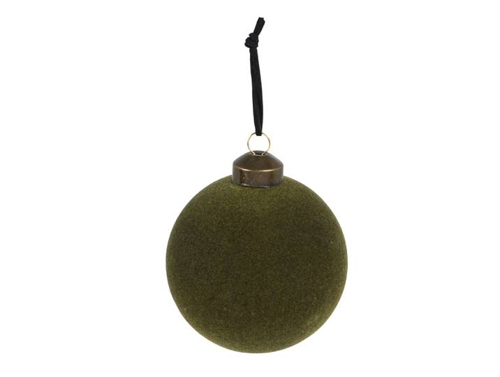 Weihnachtskugel aus Glas, khaki