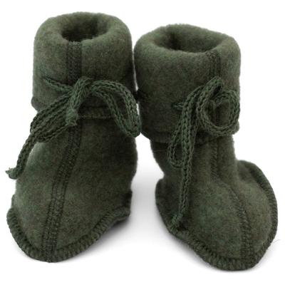 Engel - Baby-Schühchen mit Bändel - Hüttenschuhe 62/68 | EU 62-68 oliv