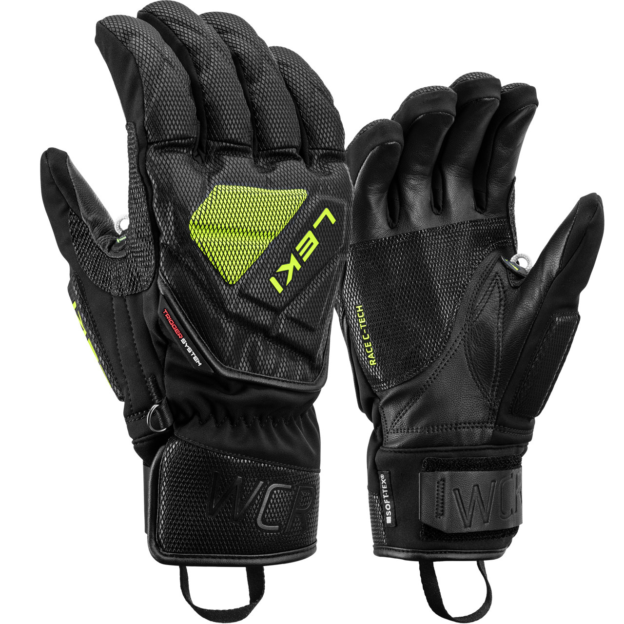 Leki Herren Handschuh WCR C-TECH 3D black/ice lemon - 8,5