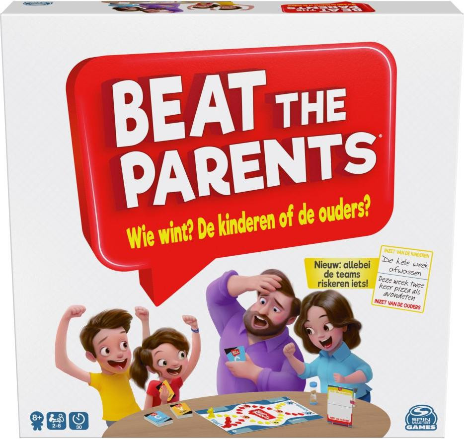 Spin Master Beat the Parents Vernieuwde Editie Educatief Gezelschapsspel voor kinderen vanaf 8 jaar