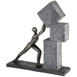 Skulptur Grau/Silberfarben