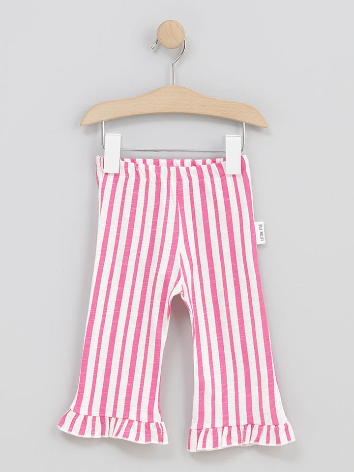 Cotton Fish Hose in Pink/ Creme - 80