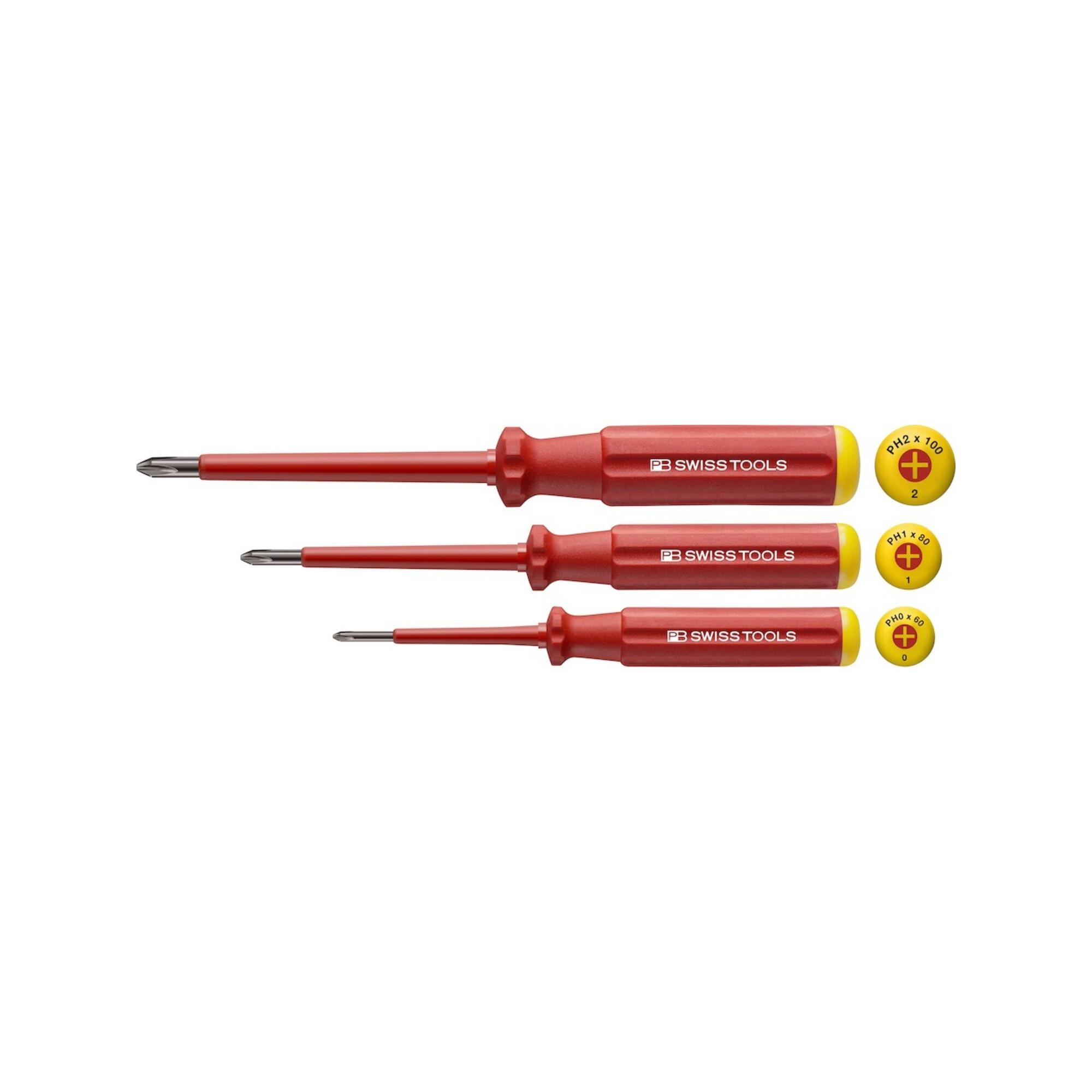 PB Swiss Tools Schraubendreher-Satz VDE 3-teilig PH im Karton Classic (PB 5548)