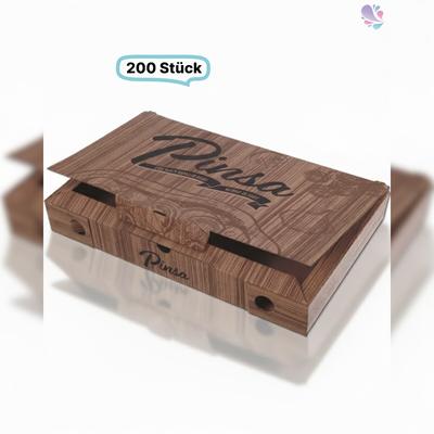 Blanc HYGIENIC Pinsaboxen, 200 Stk, 23x38x5cm, natürliches Design, braun mit Neutraldruck, to go, take away