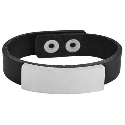 Armband ADELIA´S "Armband aus Leder 22 cm", schwarz, Armbänder, Damen, 22cm, Leder, Armband, Perfekt als Geschenk zum Muttertag
